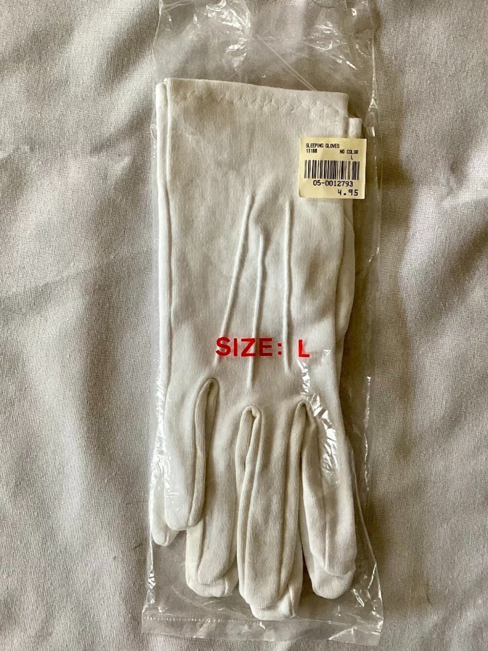 NIP Vermont Country Store White Cotton Sleeping Gloves
